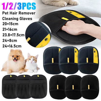 1-3PCS Pet Hair Remover Dog Cat Grooming Cleaning Glove Deshedding Hair Remover Massage Brush Animal Supplies Cat Accessoies