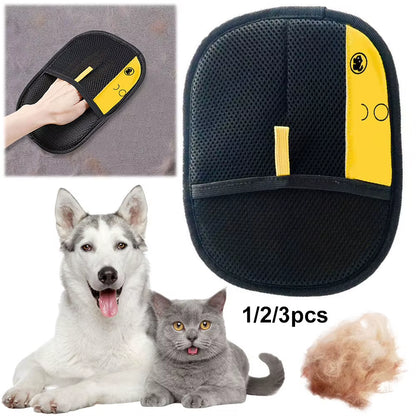 1-3PCS Pet Hair Remover Dog Cat Grooming Cleaning Glove Deshedding Hair Remover Massage Brush Animal Supplies Cat Accessoies